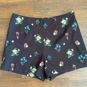 Ted Baker Black Floral Naomii Oracle High Waist Shorts size 3 (8 US)